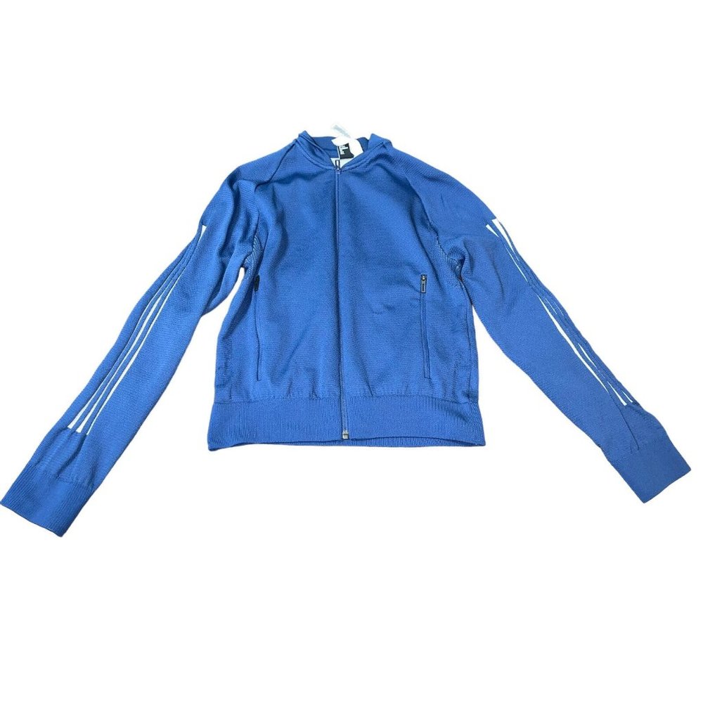 ADIDAS Women's Knit Jacket Size 2XS in Navy Blue